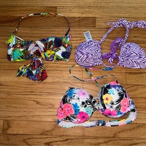 Size large women’s bikini tops - bundle only